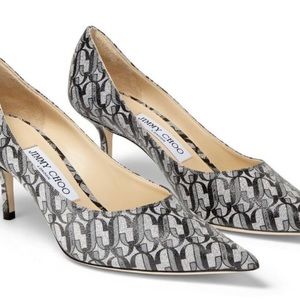 Brand New Jimmy Choo Ladies Love 85 Monogram Print Glitter Pumps